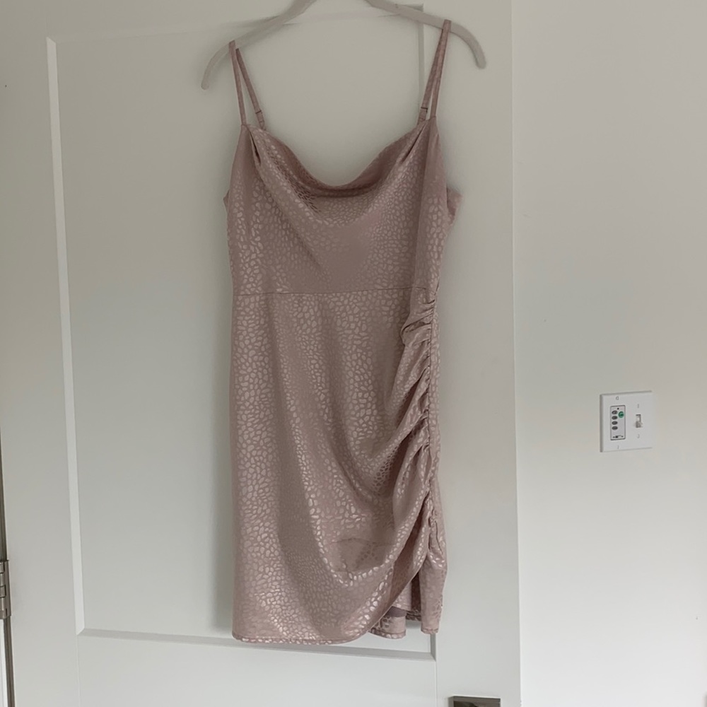 NEVER WORN! Silky patterned mini dress